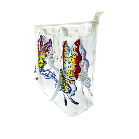 Ed Hardy NWT Clear Butterfly Tote w/ Wallet – $159 MSRP – Iconic Y2K Bag - Picture 3 of 8